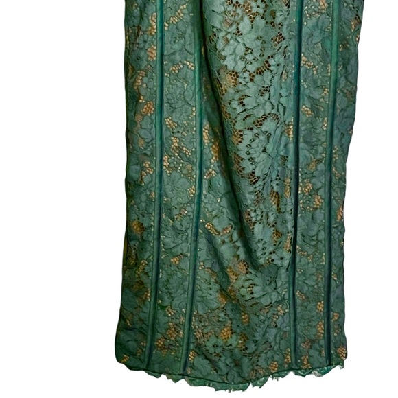 House of CB London Joelle Forest Lace Midi Dress Small Lined - Picture 8 of 11